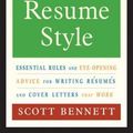 Cover Art for 9780814472804, The Elements Of Resume Style by Scott Bennett