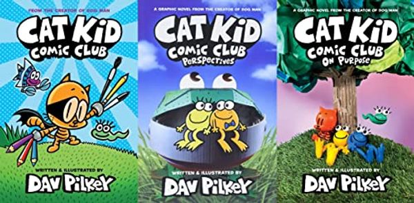 Cover Art for B0B253BLCX, By Dav Pilkey Cat Kid Comic Club Series (Cat Kid Comic Club # 1 -3) A Graphic Novel 3 Books Collection Set by Dav Pilkey