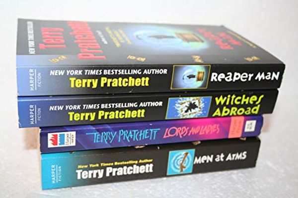 Cover Art for B07G4LGRVY, Terry Pratchett's Disc World Series #11, 12, 14 and 15:[[Reaper Man; Witches Abroad; Lords and Ladies and Men at Arms]] by Terry Pratchett