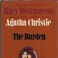 Cover Art for 9780877950578, Burden by Agatha Christie