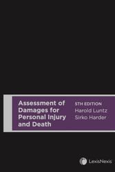 Cover Art for 9780409339468, Luntz Assessment of Damages for Personal Injury and Death by Luntz &. Harder