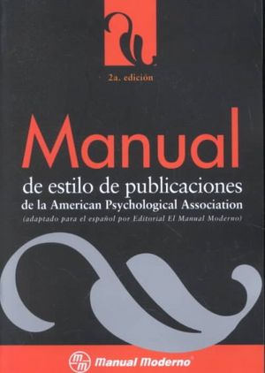 Cover Art for 9789684269781, Manual De Estilo De Publicaciones De LA American Psychological Association (Spanish Edition) by APA