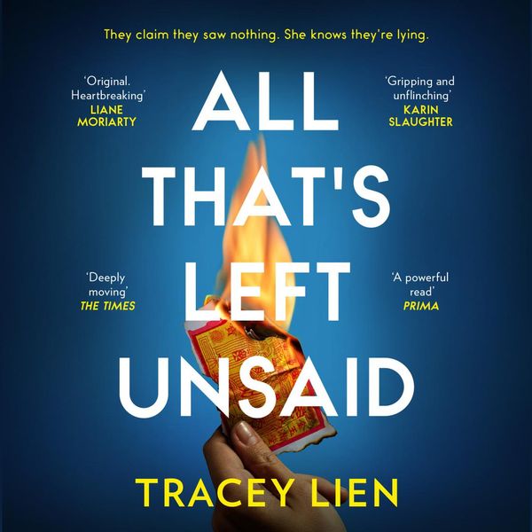 Cover Art for 9780008511975, All That's Left Unsaid by Tracey Lien, to be announced