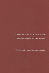 Cover Art for 9780262012249, Language to Cover a Page by Vito Acconci