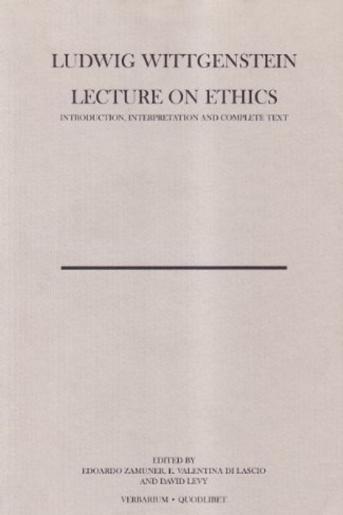 Cover Art for 9788874621378, Lecture on ethics by Ludwig Wittgenstein