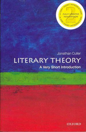 Cover Art for 9780199691340, Literary Theory by Jonathan Culler