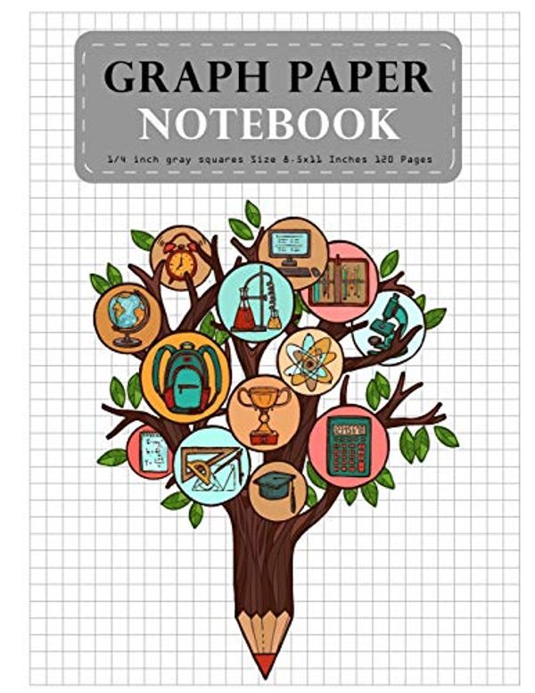Cover Art for 9781976253799, Graph Paper Notebook 1/4 inch gray squares Size 8.5x11 Inches 120 Pages: Tree Education Composition Notebook Blank Quad Ruled Student Teacher School ... Volume 7 (Graph Paper Composition Notebook) by Graph Paper Composition Notebook, Michelia