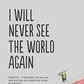 Cover Art for B07PFYBMB5, I Will Never See the World Again by Ahmet Altan