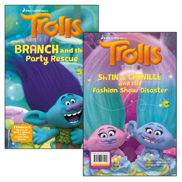 Cover Art for 9781407171456, Branch and the Party Rescue and Satin & Chenille and the Makeover Disaster (flipbook)DreamWorks TROLLS by Jaclyn Crupi
