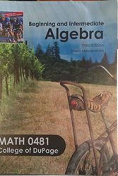 Cover Art for 9780077566692, Student Guided Notes to Accompany Beginning and Intermediate Algebra (Math 0481 College of DuPage) by Sherri Messersmith
