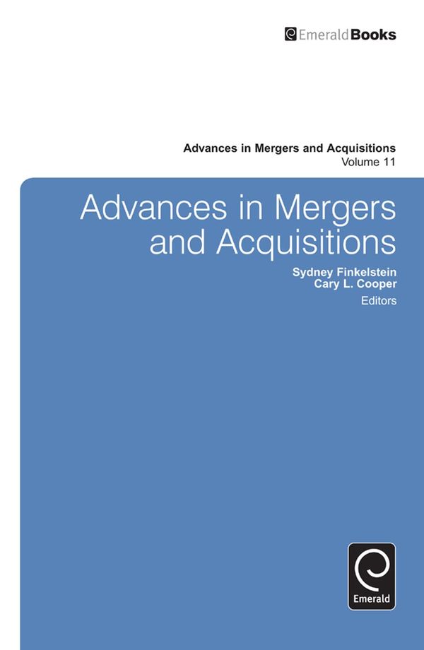 Cover Art for 9781781904602, Advances in Mergers and Acquisitions by Cary L. Cooper