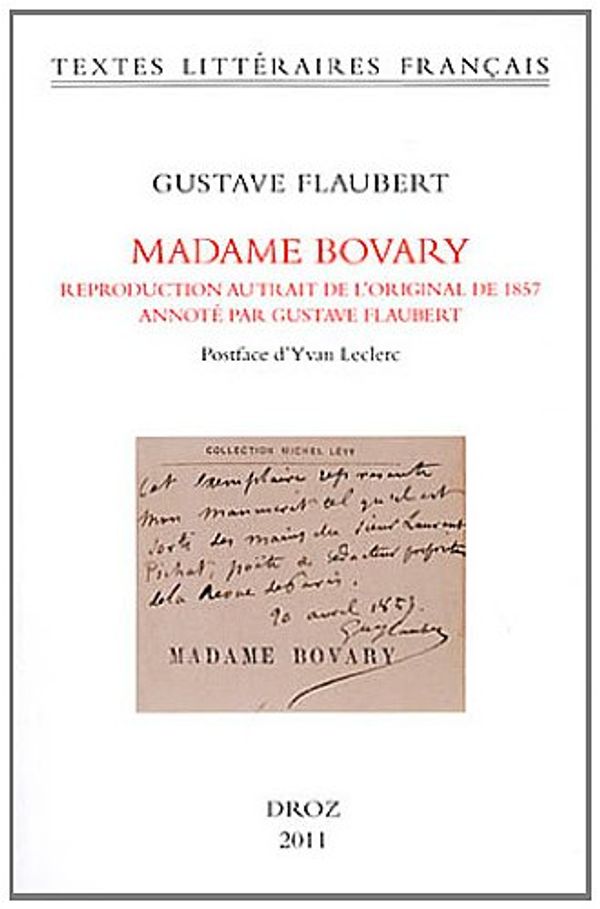 Cover Art for 9782600014519, Madame Bovary by Gustave Flaubert