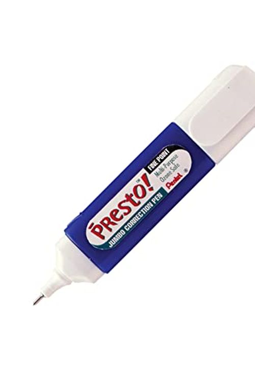Cover Art for 0072512051412, Pentel Presto Jumbo Correction Pen, Fine Point, Metal Tip, White, 12 ml, 1 Pack (ZL31WBP-K6) by Pentel® Presto™! Multipurpose Correction Pens