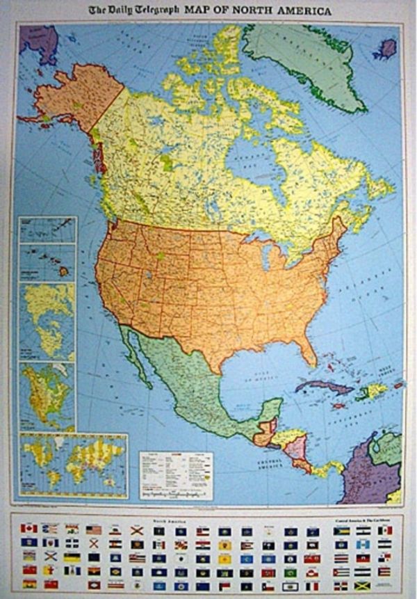 Cover Art for 9781858792415, Daily Telegraph North America Political Wall Map by "The Daily Telegraph"