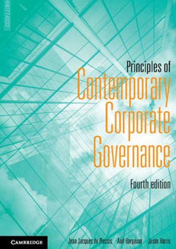 Cover Art for 9781108349529, Principles of Contemporary Corporate Governance by Jean Jacques du Plessis