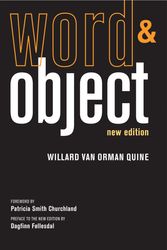 Cover Art for 9780262518314, Word and Object by Willard Van Orman Quine