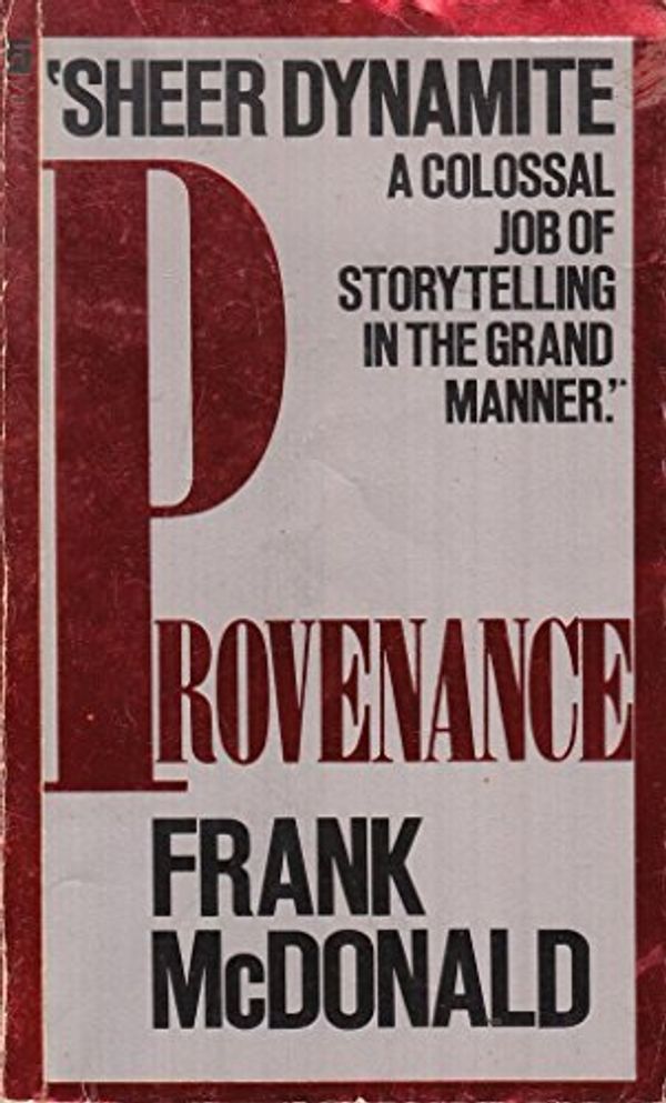 Cover Art for 9780708818770, Provenance by Frank McDonald