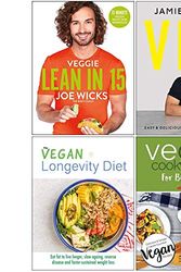 Cover Art for 9789123945191, Veggie Lean in 15, Veg Jamie Oliver [Hardcover], The Vegan Longevity Diet, Vegan Cookbook For Beginners 4 Books Collection Set by Joe Wicks, Jamie Oliver, Iota