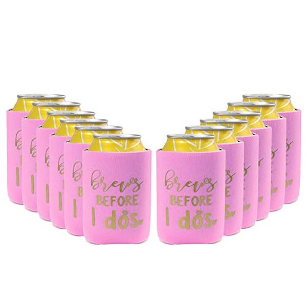Cover Art for 6933725297629, BINE 12 Insulated Can Sleeves Poly Foam Koozie for Beer/Soda | Perfect for Bachelorette Party, Birthday, DIY Projects, Holidays, Weddings, Events Pink (Brides Before I dos) by 