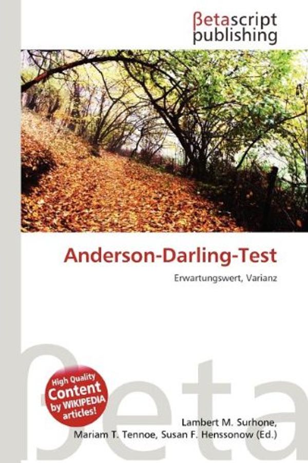 Cover Art for 9786137503249, Anderson-Darling-Test by Lambert M. Surhone