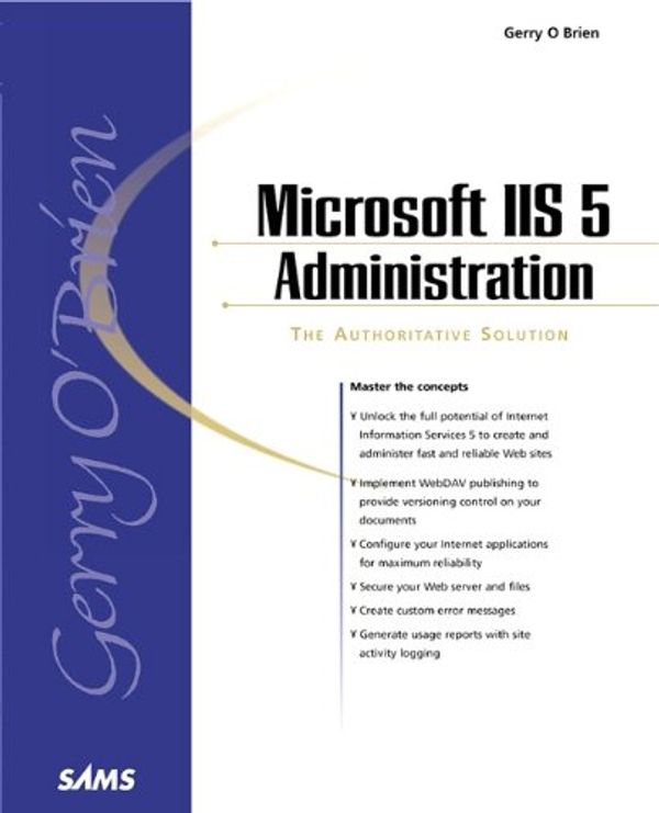 Cover Art for 9780672319648, Microsoft IIS 5 Administration by Gerry O'Brien