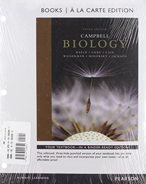 Cover Art for B01JXTXVYA, Campbell Biology, Books a la Carte Plus MasteringBiology with eText -- Access Card Package (10th Edition) by Jane B. Reece (2014-06-19) by Jane B. Reece;Lisa A. Urry;Michael L. Cain;Steven A. Wasserman;Peter Minorsky;Robert B. Jackson, V