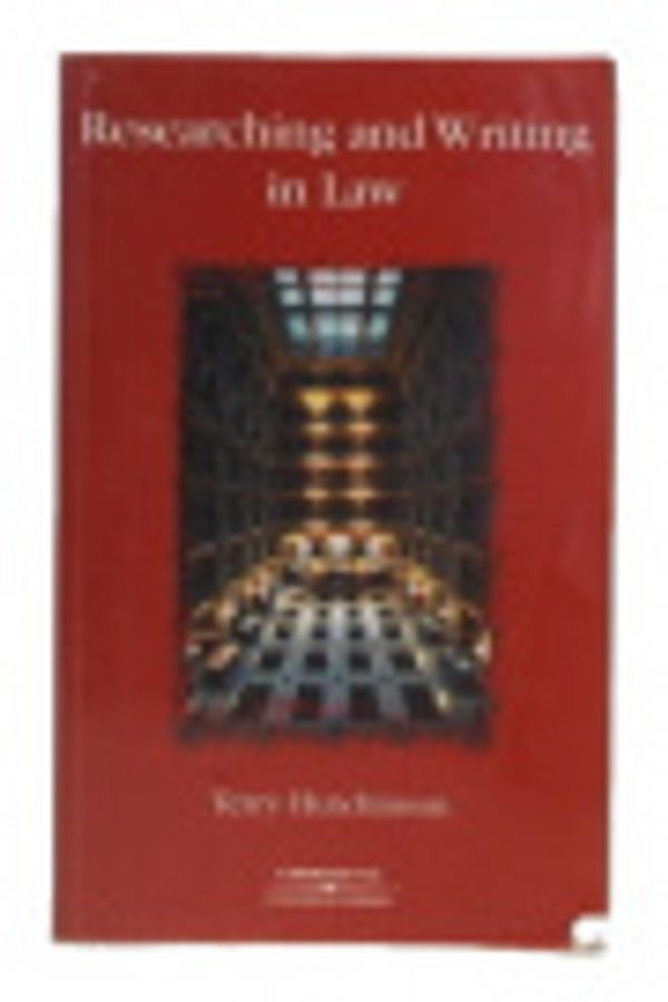 Cover Art for 9780455218007, Researching and Writing in Law by Terry Hutchinson
