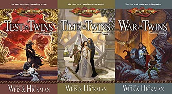 Cover Art for B09BRHCTH2, Dragonlance Legends Trilogy (Time of the Twins, War of the Twins, Test of the Twins) by Margaret Weis, Tracy Hickman