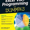 Cover Art for 9780470632772, Excel VBA Programming For Dummies by John Walkenbach