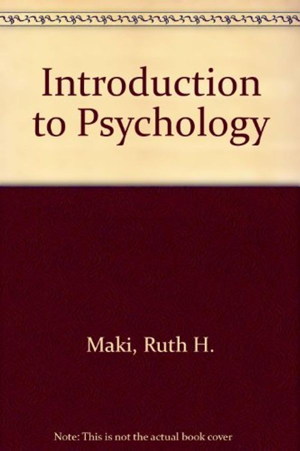Cover Art for 9780534359102, Introduction to Psychology by James W. Kalat