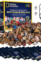 Cover Art for 0816448027178, NATIONAL GEOGRAPHIC Rock Tumbler Refill – 5 Pound Mix of Rocks and Gemstones for Rock Tumblers, Includes Agate, Jasper, Petrified Wood, Gemstone, and More, 5 Jewelry Settings and Polishing Grit by NATIONAL GEOGRAPHIC