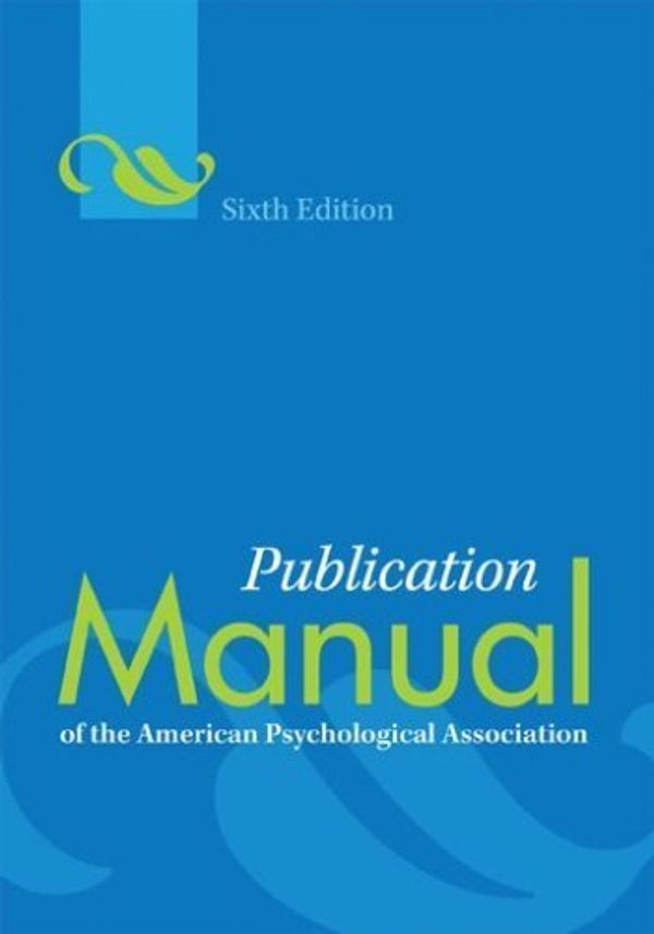 Cover Art for B00C7EGKKG, Publication Manual of the American Psychological Association by Unknown