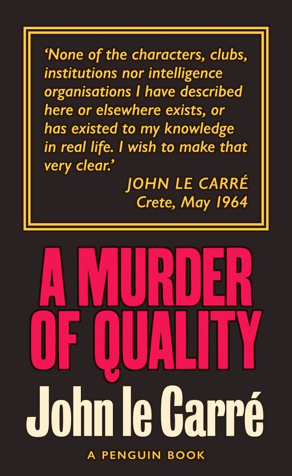 Cover Art for 9780241330883, A Murder of Quality by John le Carre