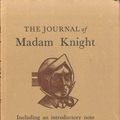 Cover Art for 9780879230449, The Journal of Madam Knight, by Sarah Kemble Knight