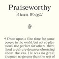 Cover Art for B0CLC23Y6M, Praiseworthy by Alexis Wright