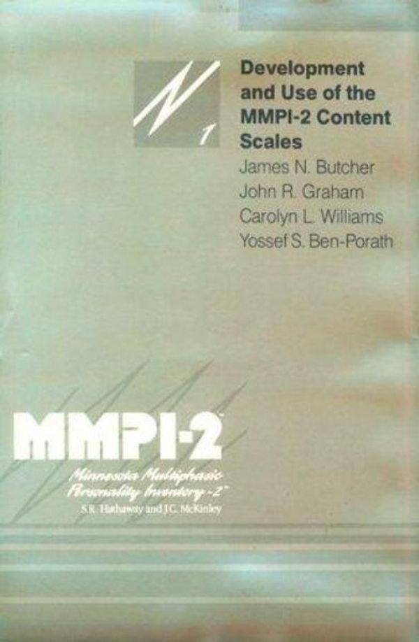 Cover Art for 9780816618170, Development and Use of the M.M.P.I.-2 Content Scale by James N. Butcher
