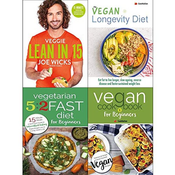 Cover Art for 9789123771875, Veggie lean in 15, vegan longevity diet, vegetarian 5 2 fast diet for beginners,vegan cookbook beginners 4 books collection set by Joe Wicks, Iota