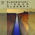 Cover Art for 9780470620632, Elementary Linear Algebra with Applications by Howard Anton