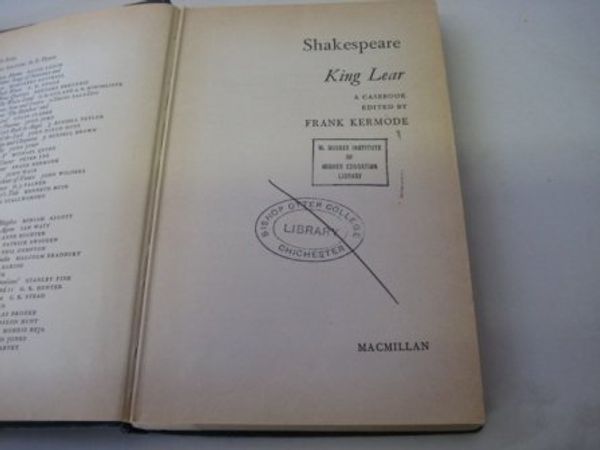 Cover Art for 9780333060032, Shakespeare: "King Lear" (Casebook) by Frank Kermode