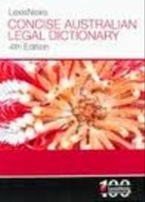 Cover Art for 9780409327311, LexisNexis Concise Australian Legal Dictionary by Peter Butt, David Hamer