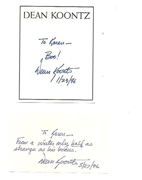 Cover Art for B00MWX71QO, Signed Dean Koontz Bookplate Signed, Inscribed and Dated By Dean Koontz by Unknown