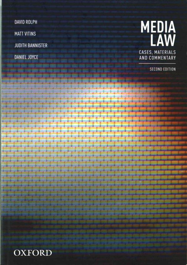 Cover Art for 9780195598483, Media LawCases, Materials and Commentary by David Rolph