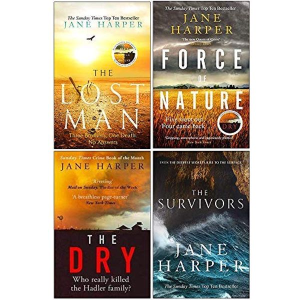 Cover Art for 9789124104924, Jane Harper Collection 4 Books Set (The Lost Man [Hardcover], Force of Nature, The Dry, [Hardcover] The Survivors) by Jane Harper