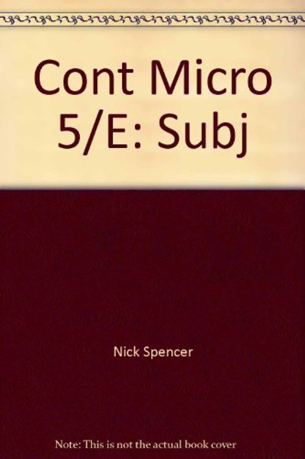 Cover Art for 9780879012069, Cont Micro 5/E by Nick Spencer