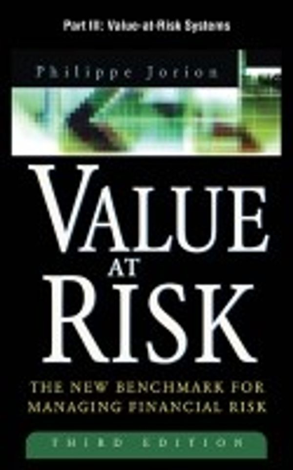 Cover Art for 9780071731607, Value at Risk, 3rd Ed.: Value-At-Risk Systems by Philippe Jorion