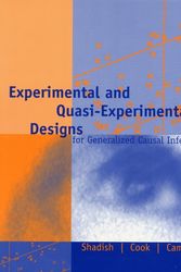Cover Art for 9780395615560, Experimental and Quasi-experimental Designs for Generalized Causal Inference by William R. Shadish