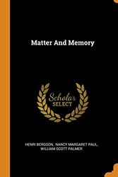 Cover Art for 9780343421885, Matter and Memory by Henri Bergson