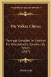 Cover Art for 9781169015975, Die Volker Chinas by Alfred Forke