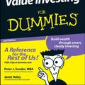 Cover Art for 9780470232224, Value Investing For Dummies by Peter J. Sander, Janet Haley