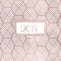 Cover Art for 9781979086110, 2018: Diary Planner Journal - WO2P Week on 2 Pages A5 Rose Gold Geometric Pattern Cover: Volume 9 (Rose Gold Diaries) by Just Plan Books